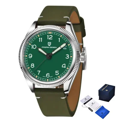 Чоловічий годинник Pagani Design PD-1765 Silver-Green-Green
