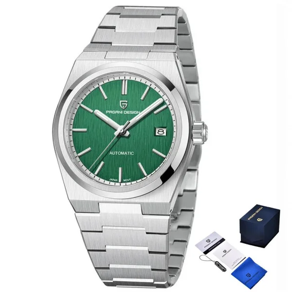 Мужские часы Pagani Design PD-1753 Silver-Green фото 1
