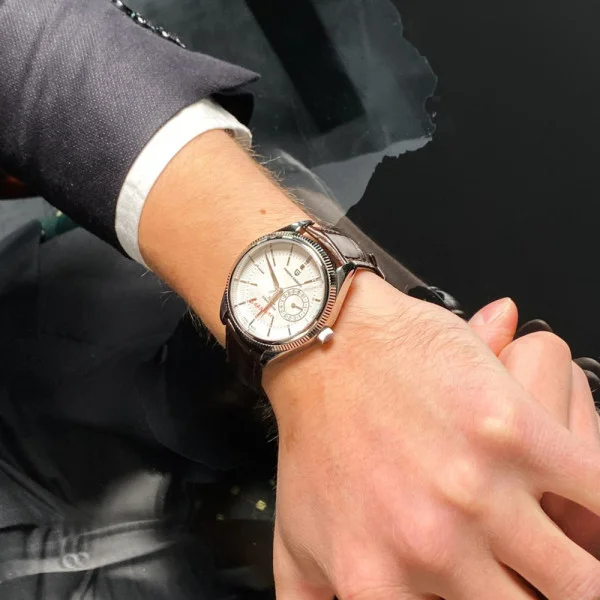 Чоловічий годинник Pagani Design PD-1689 Silver-White-Brown фото 3