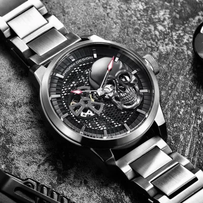 Мужские часы Pagani Design PD-1665 Silver-Black