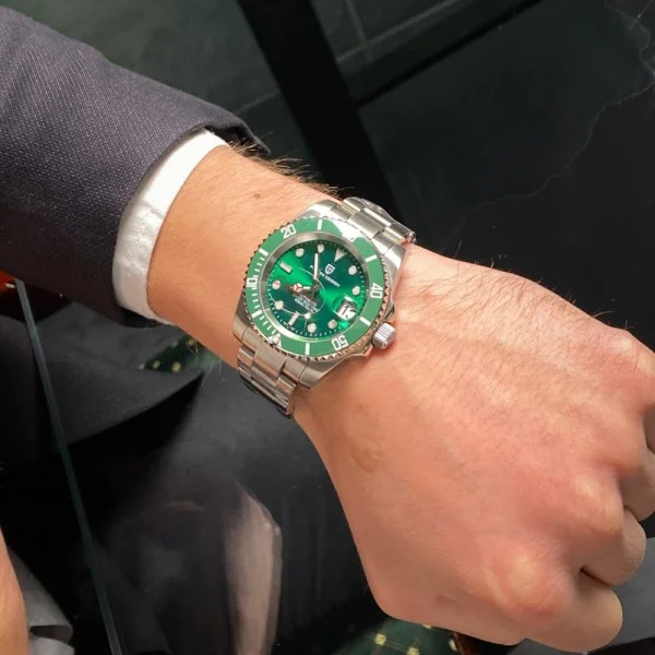 Мужские часы Pagani Design PD-1661 Silver-Green фото 3
