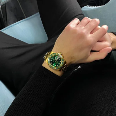 Чоловічий годинник Pagani Design PD-1661 Yellow Gold-Green