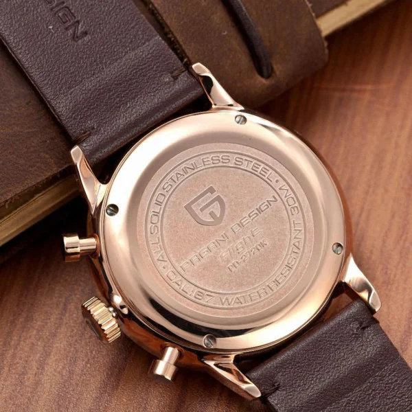 Чоловічий годинник Pagani Design PD-2720 Gold-Black-Brown фото 5