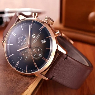 Чоловічий годинник Pagani Design PD-2720 Gold-Black-Brown