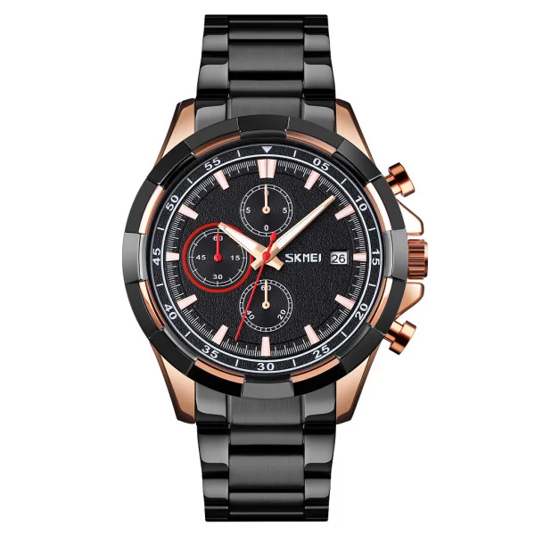 Чоловічий годинник Skmei 9192RGBK Rose Gold-Black фото 1