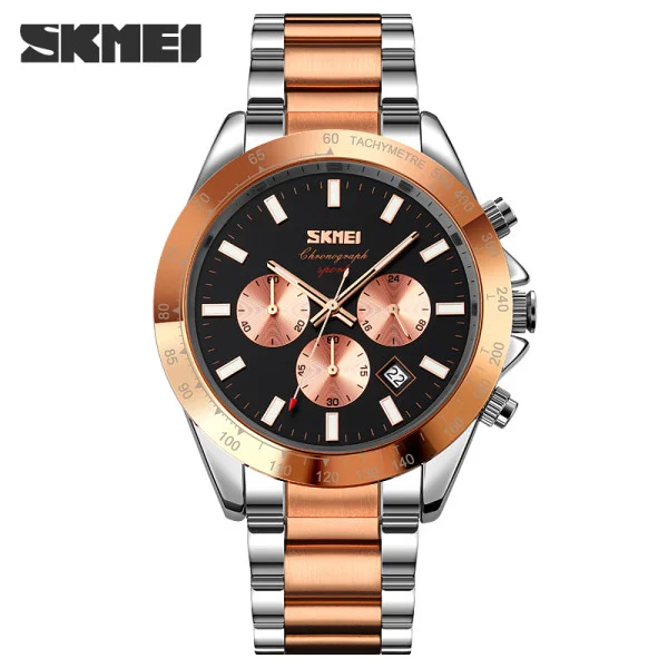 Чоловічий годинник Skmei 9259RGBK Rose Gold-Black фото 1