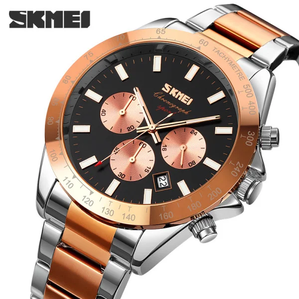 Чоловічий годинник Skmei 9259RGBK Rose Gold-Black фото 3