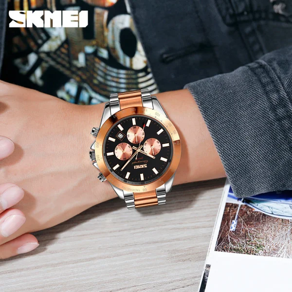 Чоловічий годинник Skmei 9259RGBK Rose Gold-Black фото 4