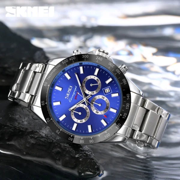Мужские часы Skmei 9259SIBU Silver-Blue фото 5