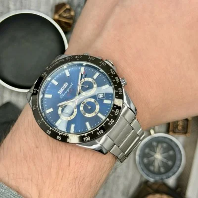 Мужские часы Skmei 9259SIBU Silver-Blue