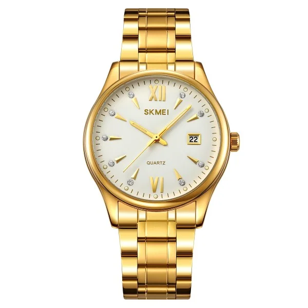 Чоловічий годинник Skmei 2158GDWT Gold-White фото 1