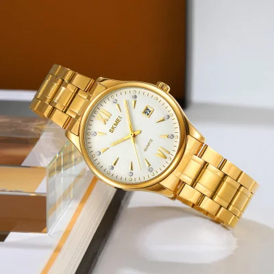 Мужские часы Skmei 2158GDWT Gold-White