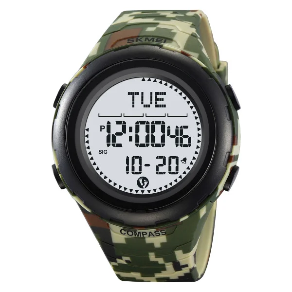 Мужские часы Skmei 2166CMGN Army Green Camouflage фото 1