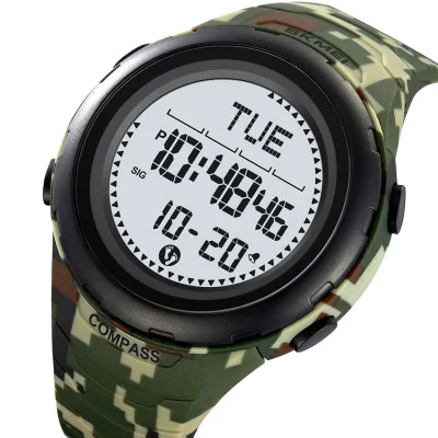 Чоловічий годинник Skmei 2166CMGN Army Green Camouflage