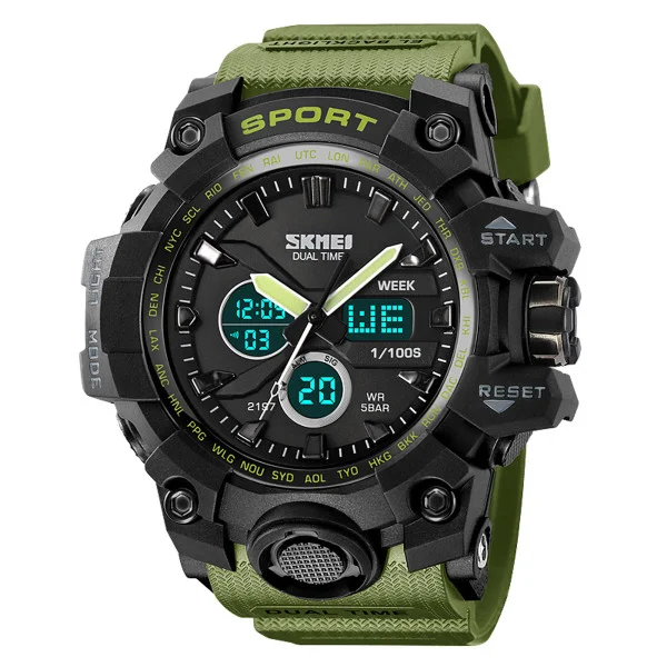 Чоловічий годинник Skmei 2197AG Army Green фото 3