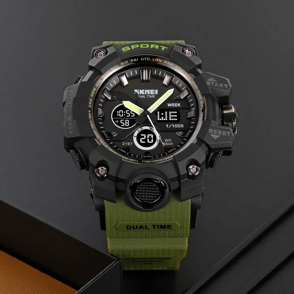 Мужские часы Skmei 2197AG Army Green фото 6