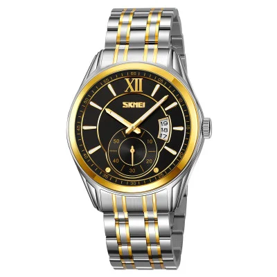 Мужские часы Skmei 9319TGDBK Silver-Gold-Black