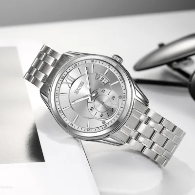 Мужские часы Skmei 9319SISI Silver-Silver