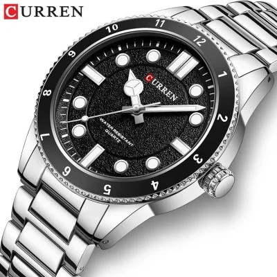Чоловічий годинник Curren 8450 Silver-Black
