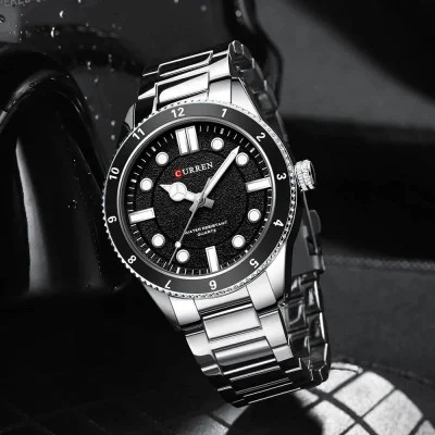 Чоловічий годинник Curren 8450 Silver-Black