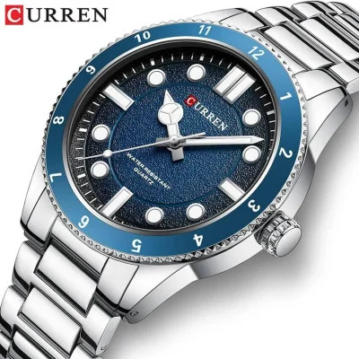 Чоловічий годинник Curren 8450 Silver-Blue