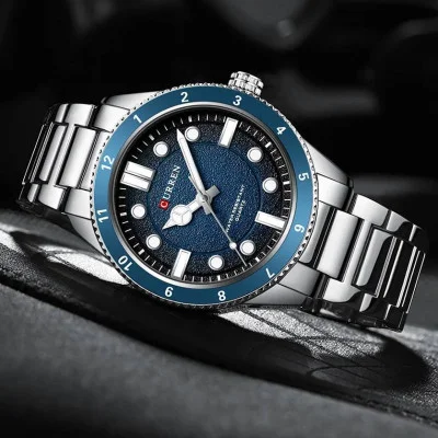 Чоловічий годинник Curren 8450 Silver-Blue