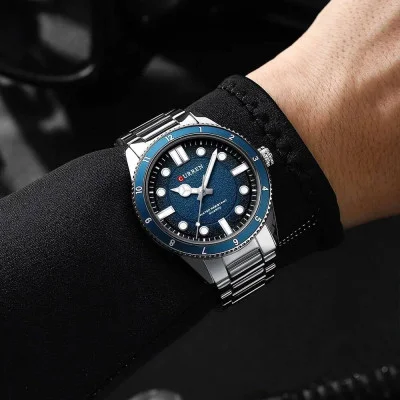 Чоловічий годинник Curren 8450 Silver-Blue