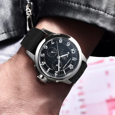 Чоловічий годинник Pagani Design PD-1780 Black-Silver-Black