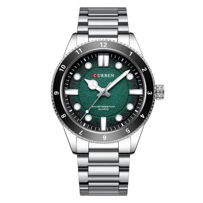 Чоловічий годинник Curren 8450 Silver-Green