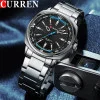 Чоловічий годинник Curren 8455 Silver-Black фото 4