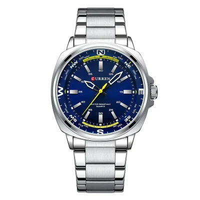 Чоловічий годинник Curren 8455 Silver-Blue