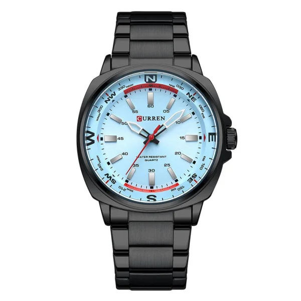Чоловічий годинник Curren 8455 Black-Blue фото 1