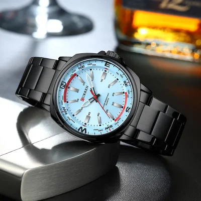 Чоловічий годинник Curren 8455 Black-Blue