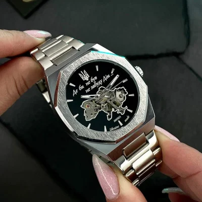 Часы наручные Patriot Octagon Где бы ни был Silver-Black