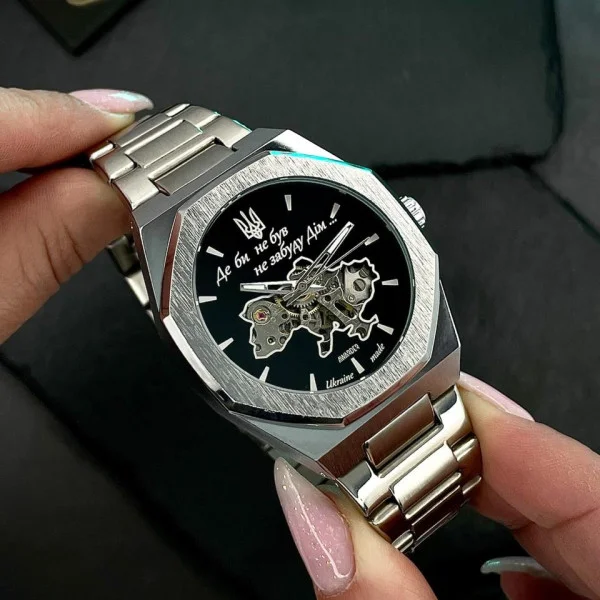 Часы наручные Patriot Octagon Где бы ни был Silver-Black фото 3
