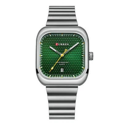 Мужские часы Curren 8460 Silver-Green
