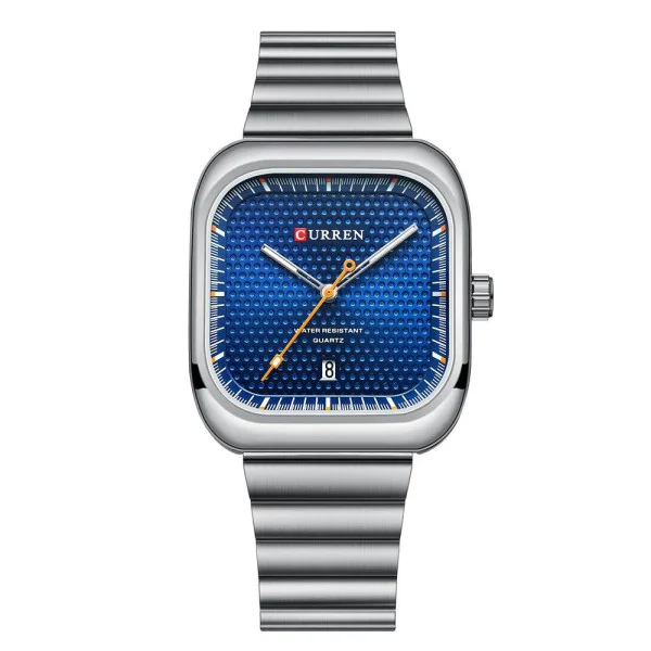 Чоловічий годинник Curren 8460 Silver-Blue фото 1