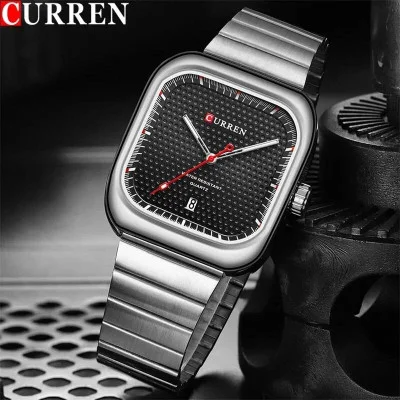 Чоловічий годинник Curren 8460 Silver-Black