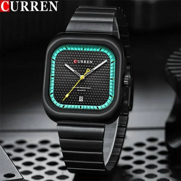 Чоловічий годинник Curren 8460 All Black фото 3