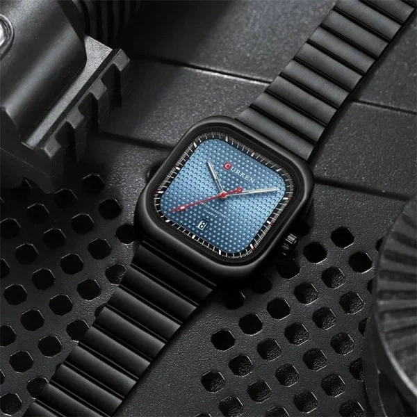 Чоловічий годинник Curren 8460 Black-Blue фото 4