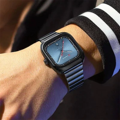 Мужские часы Curren 8460 Black-Blue