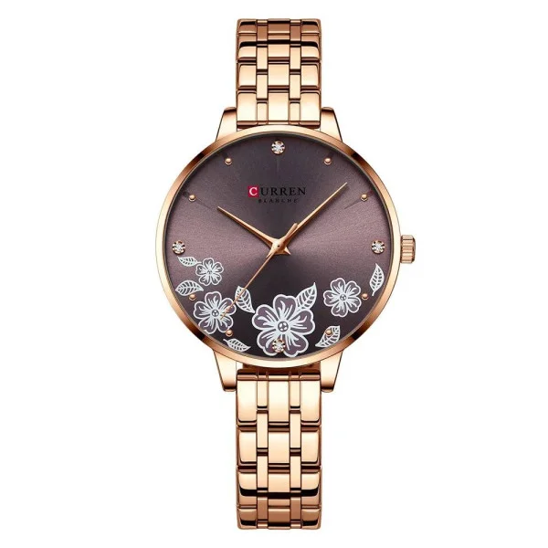 Жіночий годинник Curren C9068L Gold Cofee фото 1