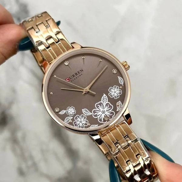 Жіночий годинник Curren C9068L Gold Cofee фото 4