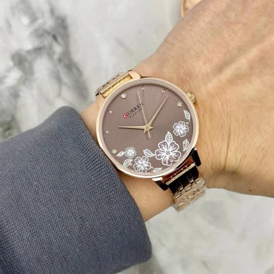 Жіночий годинник Curren C9068L Gold Cofee
