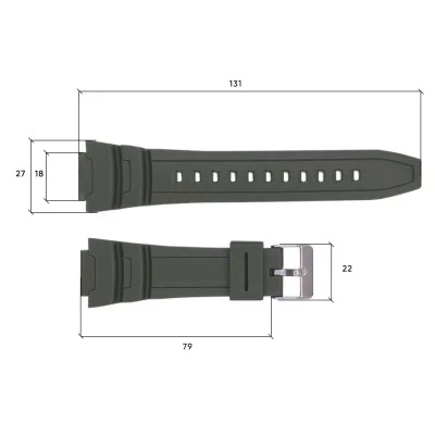 Ремінець для годинника Skmei 1454AG Army Green