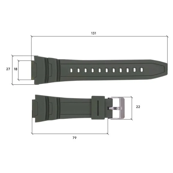 Ремінець для годинника Skmei 1454AG Army Green фото 4