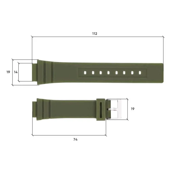 Ремінець для годинника Skmei 1715AG Army Green фото 4