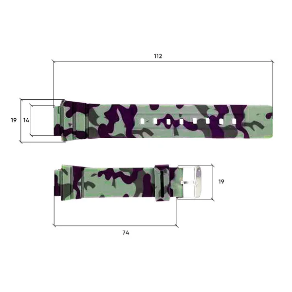 Ремінець для годинника Skmei 1715CMGN Camo Green фото 4