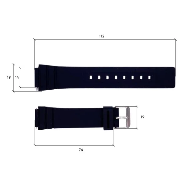 Ремінець для годинника Skmei 1715BK Black фото 4