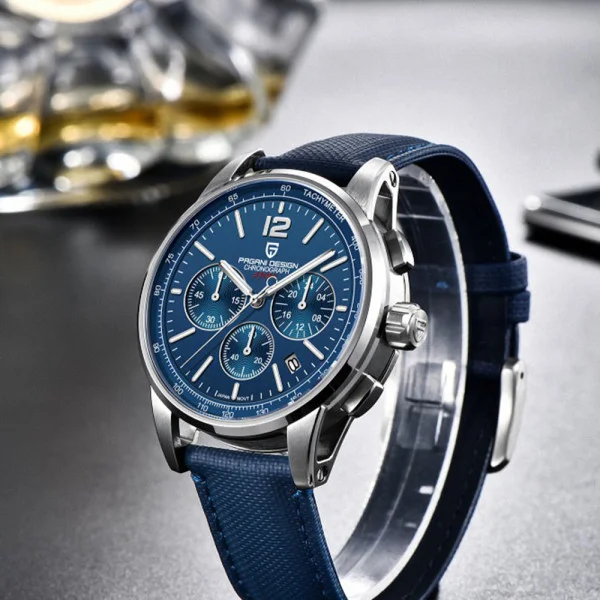 Мужские часы Pagani Design YS008 Silver-Blue фото 4